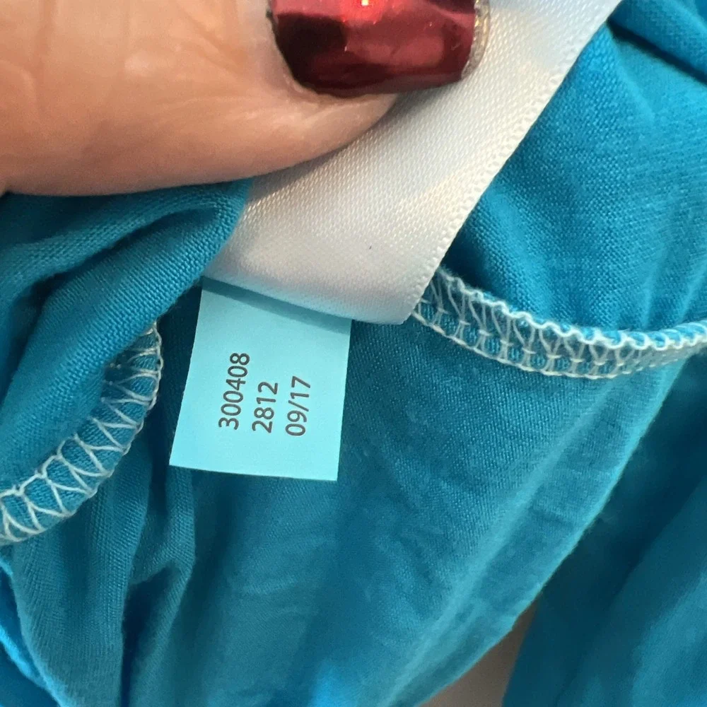 Justice Long Sleeve Top Turquoise Blue Ombre Girls Sz 20 Dip Dye Lightweight New